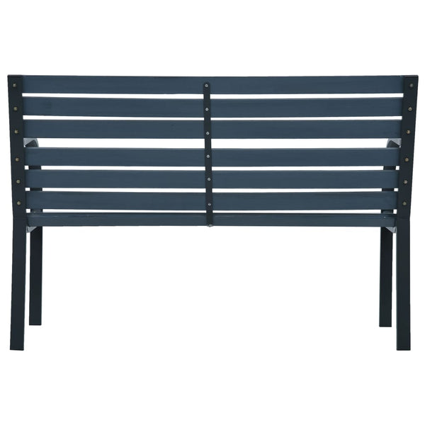 vidaXL Garden Bench Grey 112 cm Solid Firwood