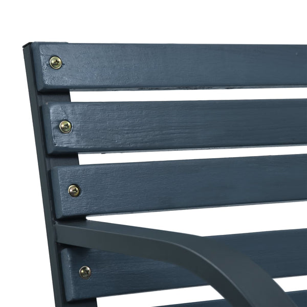 vidaXL Garden Bench Grey 112 cm Solid Firwood