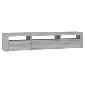 vidaXL TV Cabinet with LED Lights Sonoma Grey 195x35x40 cm