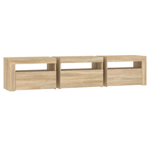 vidaXL TV Cabinet with LED Lights Sonoma Oak 180x35x40 cm