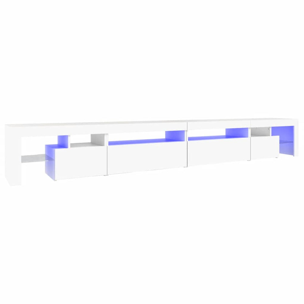 vidaXL TV Cabinet with LED Lights White 290x36.5x40 cm