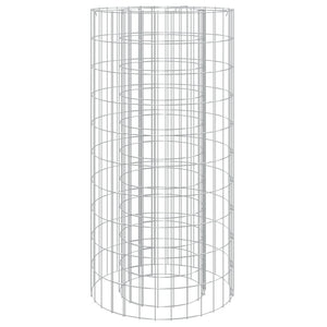 vidaXL Gabion Fire Pit Ø 50 cm Galvanized Iron