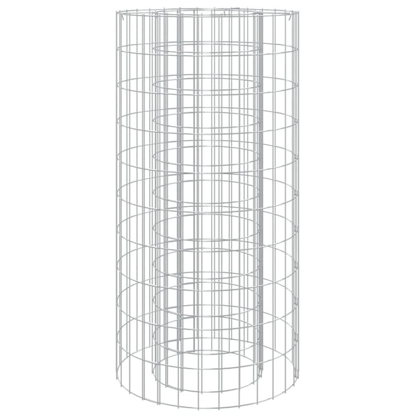 vidaXL Gabion Fire Pit Ø 50 cm Galvanized Iron