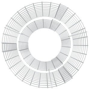 vidaXL Gabion Fire Pit Ø 50 cm Galvanized Iron