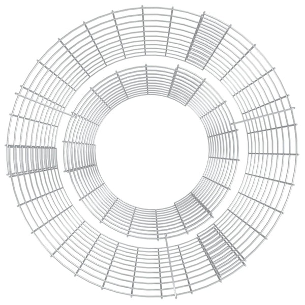 vidaXL Gabion Fire Pit Ø 50 cm Galvanized Iron