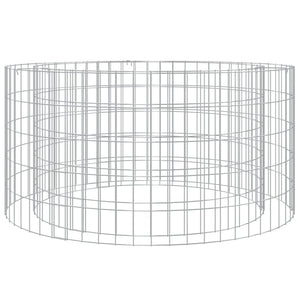 vidaXL Gabion Fire Pit Ø 100 cm Galvanized Iron