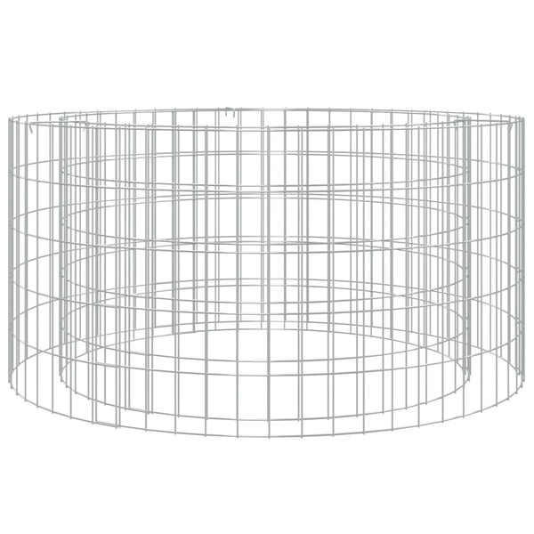 vidaXL Gabion Fire Pit Ø 100 cm Galvanized Iron