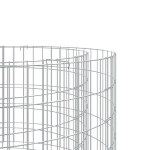vidaXL Gabion Fire Pit Ø 100 cm Galvanized Iron