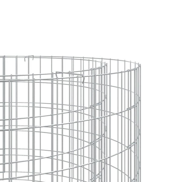 vidaXL Gabion Fire Pit Ø 100 cm Galvanized Iron