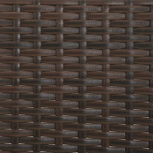 vidaXL 3-Seater Garden Bench with Cushions Brown Poly Rattan