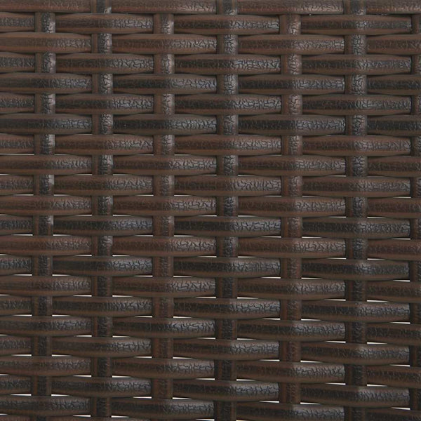 vidaXL 3-Seater Garden Bench with Cushions Brown Poly Rattan