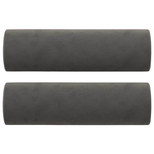 vidaXL 2-Seater Sofa with Cushions Dark Grey 120 cm Velvet