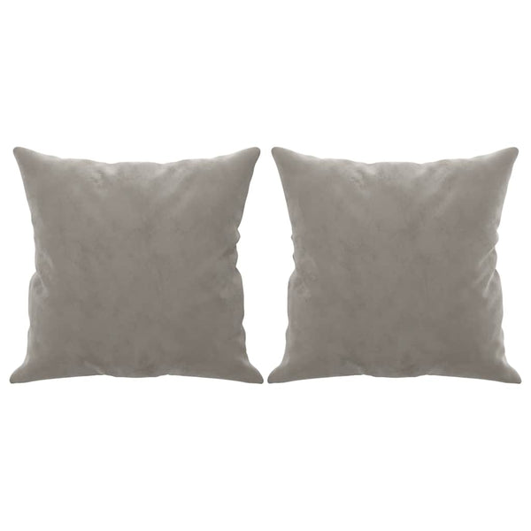 vidaXL 2-Seater Sofa with Cushions Light Grey 120 cm Velvet