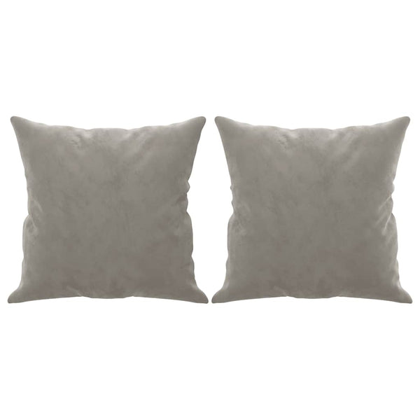 vidaXL 2-Seater Sofa with Cushions Light Grey 140 cm Velvet