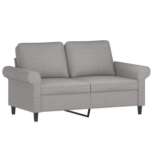 vidaXL 2-Seater Sofa with Cushions Light Grey 120 cm Fabric