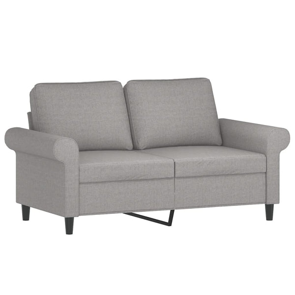 vidaXL 2-Seater Sofa with Cushions Light Grey 120 cm Fabric