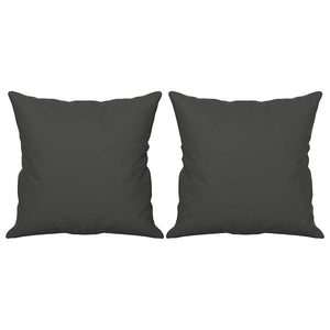 vidaXL 3-Seater Sofa with Cushions Dark Grey 210 cm Microfiber Fabric