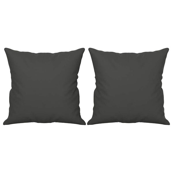 vidaXL 3-Seater Sofa with Cushions Dark Grey 210 cm Microfiber Fabric