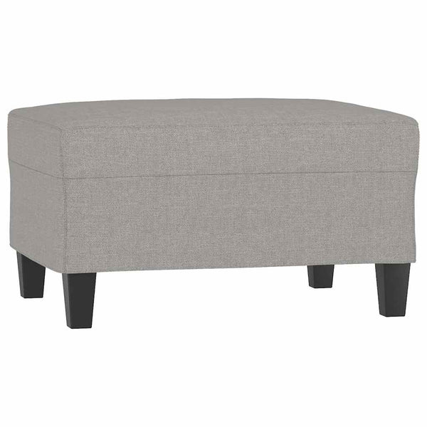 vidaXL 3-Seater Sofa with Footstool Light Grey 210 cm Fabric