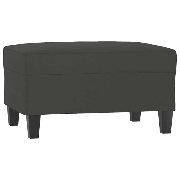vidaXL 3-Seater Sofa with Footstool Dark Grey 210 cm Microfiber Fabric
