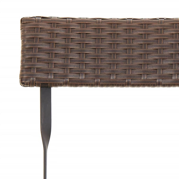 vidaXL Bistro Chairs 8 pcs. Foldable Brown Poly Rattan and Steel