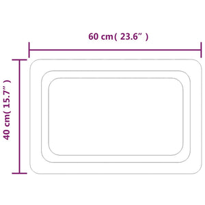 vidaXL LED Bathroom Mirror 40x60 cm