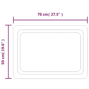 vidaXL LED Bathroom Mirror 50x70 cm