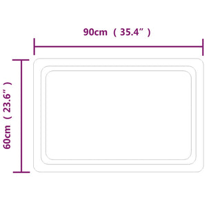 vidaXL LED Bathroom Mirror 60x90 cm