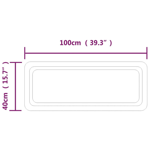vidaXL LED Bathroom Mirror 40x100 cm