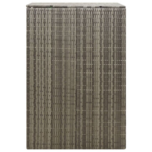 vidaXL Bin Storage Shed for 1 Bin Grey 70x80x117 cm Poly Rattan