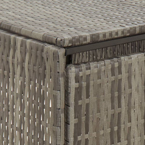 vidaXL Bin Storage Shed for 1 Bin Grey 70x80x117 cm Poly Rattan