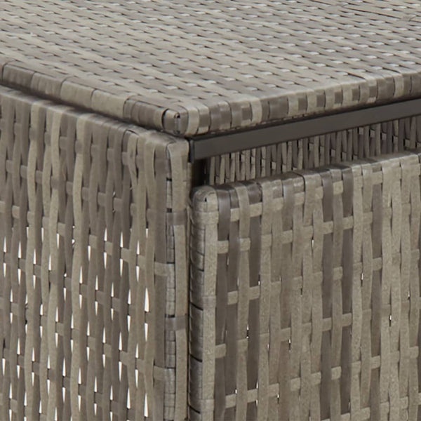 vidaXL Bin Storage Shed for 1 Bin Grey 70x80x117 cm Poly Rattan