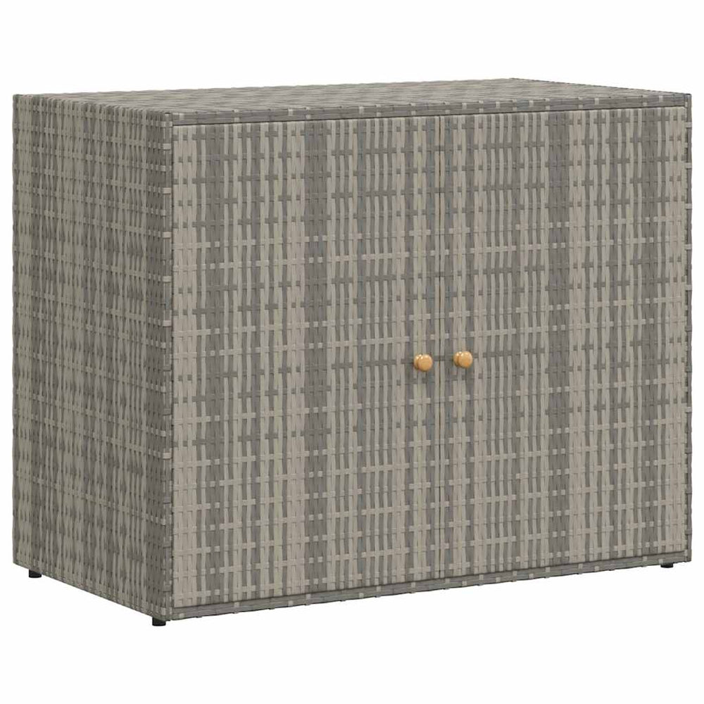 vidaXL Garden Storage Box Grey 100x55.5x80 cm Poly Rattan