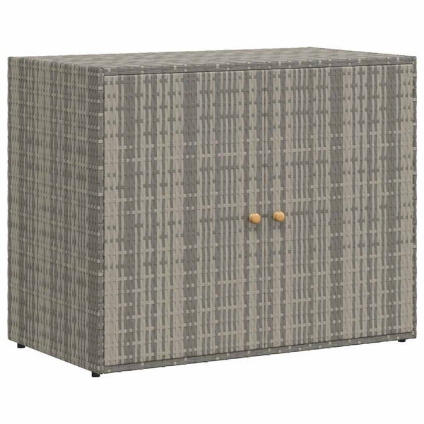 vidaXL Garden Storage Box Grey 100x55.5x80 cm Poly Rattan