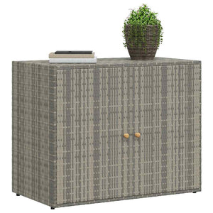 vidaXL Garden Storage Box Grey 100x55.5x80 cm Poly Rattan