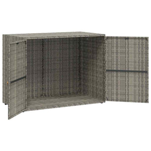 vidaXL Garden Storage Box Grey 100x55.5x80 cm Poly Rattan