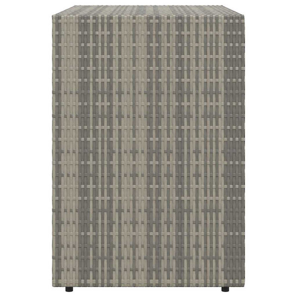 vidaXL Garden Storage Box Grey 100x55.5x80 cm Poly Rattan