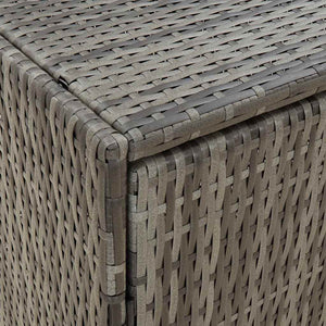 vidaXL Garden Storage Box Grey 100x55.5x80 cm Poly Rattan