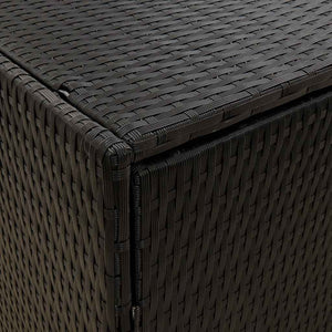 vidaXL Garden Storage Cabinet Black 198 x 55.5 x 80 cm Poly Rattan