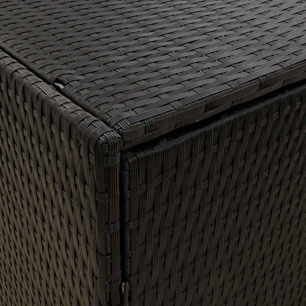 vidaXL Garden Storage Cabinet Black 198 x 55.5 x 80 cm Poly Rattan