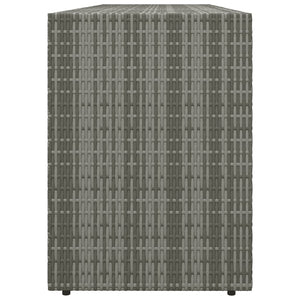 vidaXL Garden Storage Cabinet Grey 198x55.5x80 cm Poly Rattan