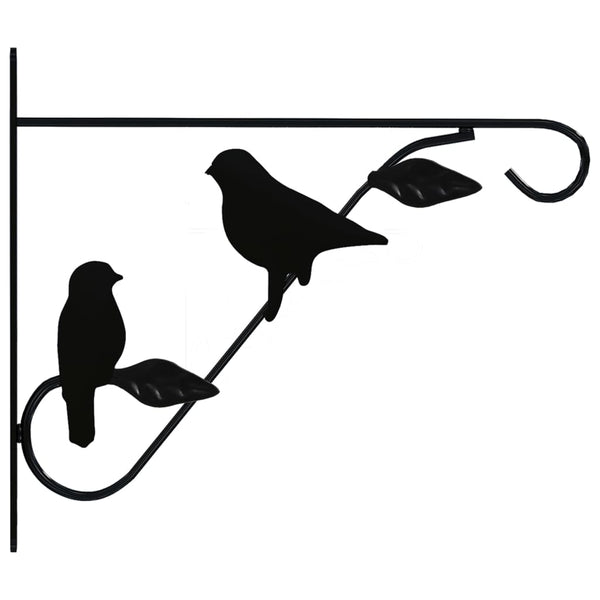 vidaXL Hanging Basket Brackets 4 pcs Black Steel