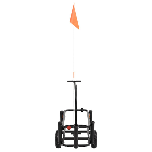 vidaXL Fishing Trolley Black Steel