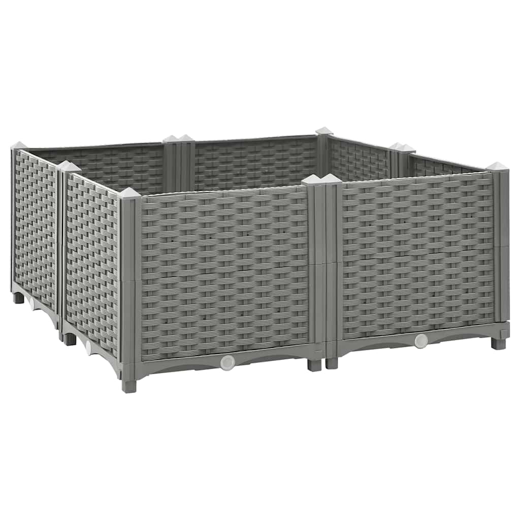 vidaXL Raised Garden Bed 80x80x38 cm Polypropylene
