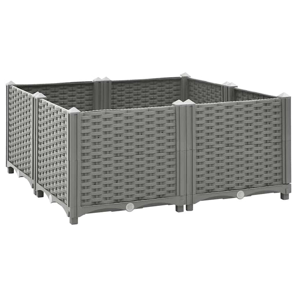 vidaXL Raised Garden Bed 80x80x38 cm Polypropylene