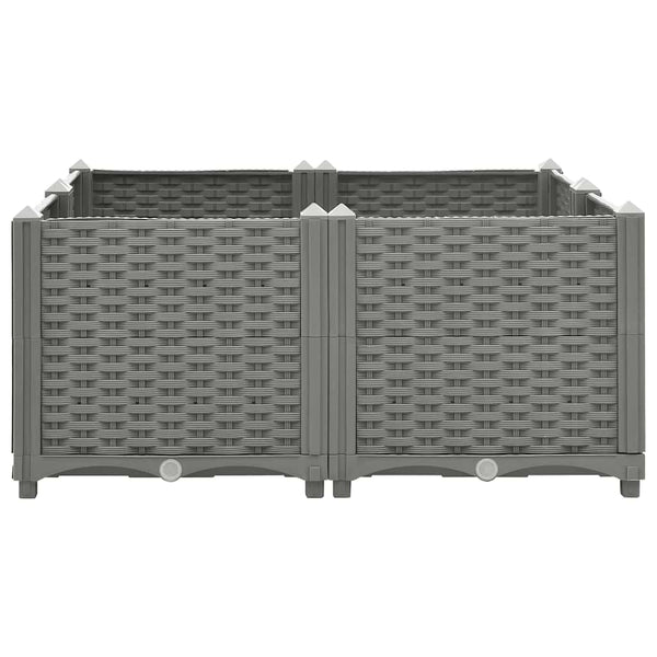 vidaXL Raised Garden Bed 80x80x38 cm Polypropylene