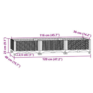 vidaXL Raised Garden Bed 120x40x23 cm Polypropylene