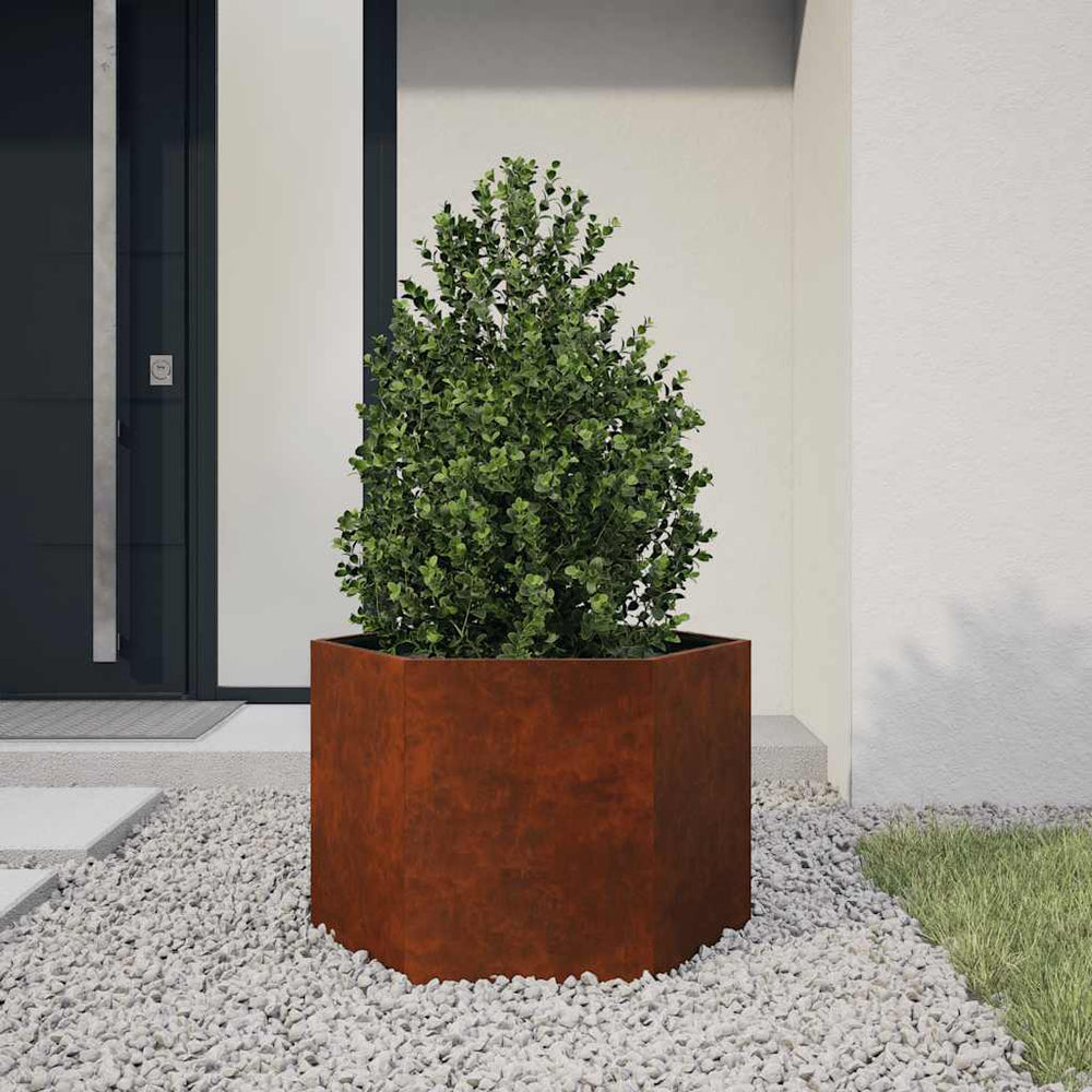 vidaXL Rusty Planter 60x60x45 cm Corten Steel