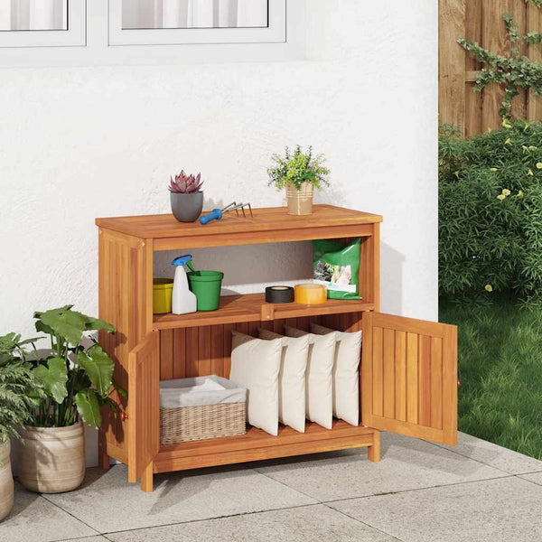 vidaXL Garden Console Table 80x35x75 cm Solid Acacia Wood