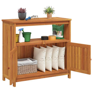vidaXL Garden Console Table 80x35x75 cm Solid Acacia Wood